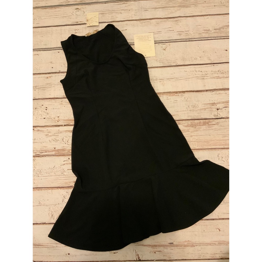 Boston Proper Travel Scoopneck Flutter Dress Proper Black Size 4 Y2K‎ NWT